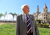 Christoper, photographed in Valencia'sTown Hall square.