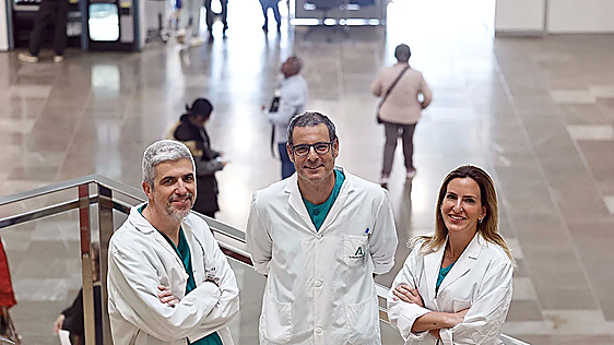 From left to right, Malaga doctors José Luis Guerrero, Alfredo Malo and Aída Raigón.