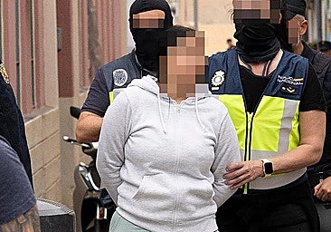 One of the detainees of the raid in Malaga's La Trinidad district on Tuesday.