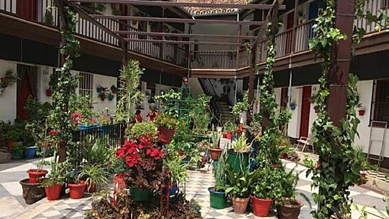 One of the courtyards in Malaga
