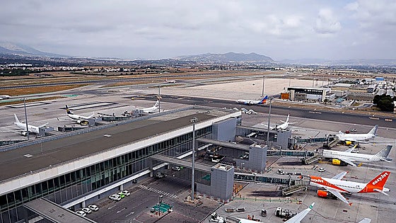 Aircraft at Malaga Airport.