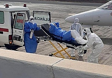 One of the patients evacuated on Wednesday.