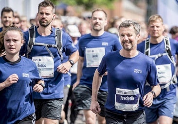 King Frederick of Denmark participating in the Royal Run in 2018