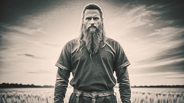 Viking in a field.