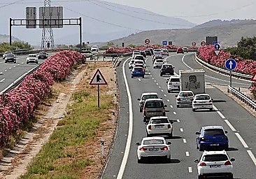 An archive photograph of the motorway from Motril to Granada in summer.