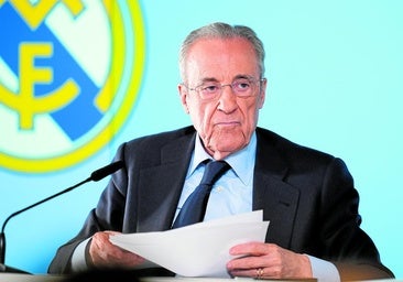 Florentino Pérez during the Real Madrid Board of Directors meeting