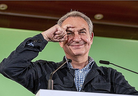 José Luis Rodríguez Zapatero at a campaign event during the last Andalusian elections.