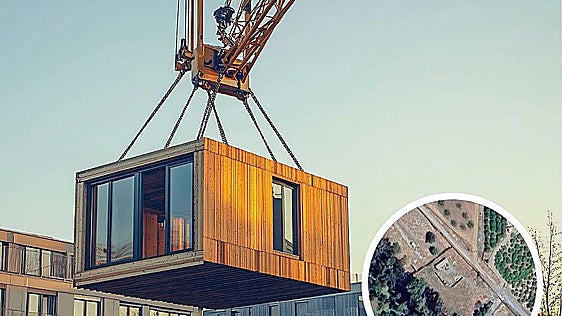 Malaga police investigate prefabricated house theft with crane from rural Guadalhorce Valley property