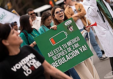 Photo from the doctors' protest in Malaga in March.