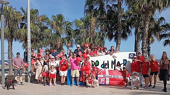 A sea of red and white for the Danish King on the Costa del Sol