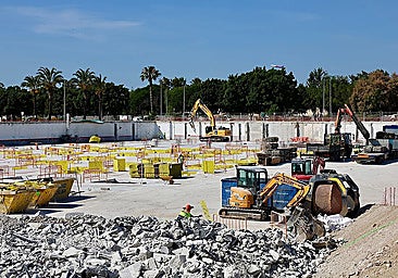 The construction of the Costco at the Málaga Nostrum retail park.