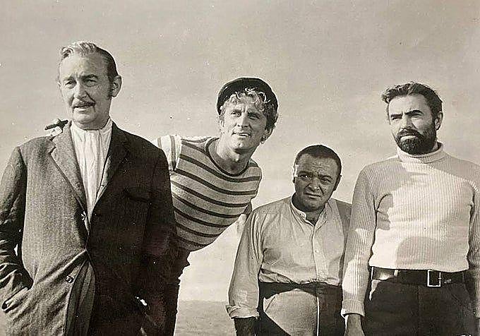 Paul Lukas, Kirk Douglas, Peter Lorre and James Mason in 20,000 Leagues Under the Sea.