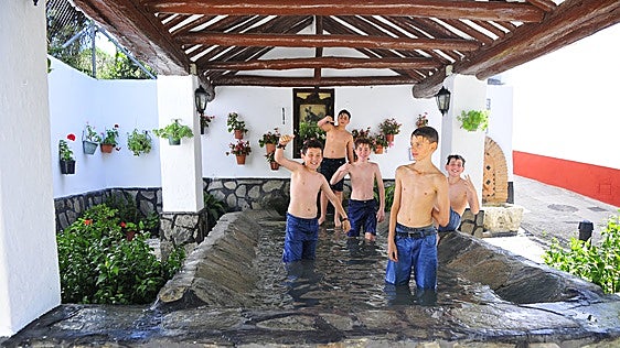 The old washhouse in Granada province which serves as a mini swimming pool in summer