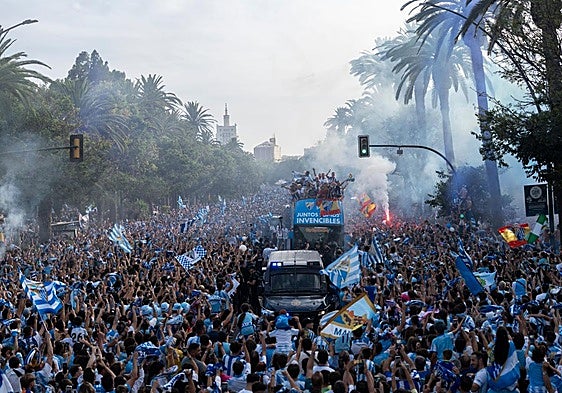 Malaga CF's promotion open-top tour - in pictures