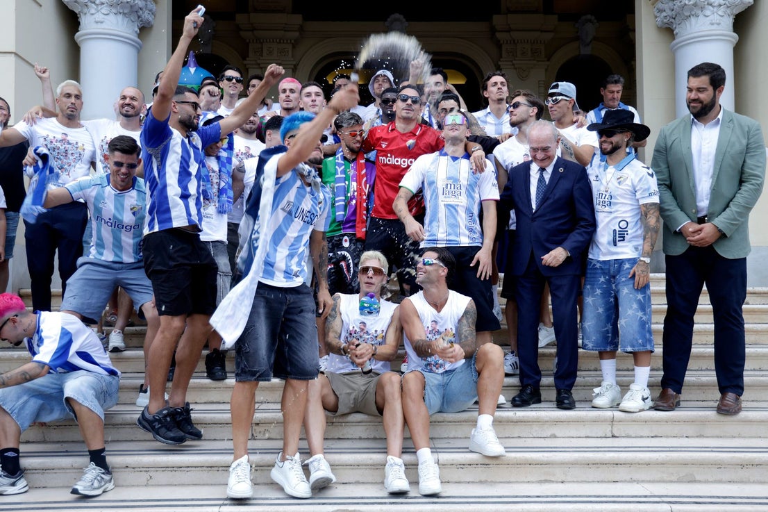 Malaga CF's promotion open-top tour - in pictures