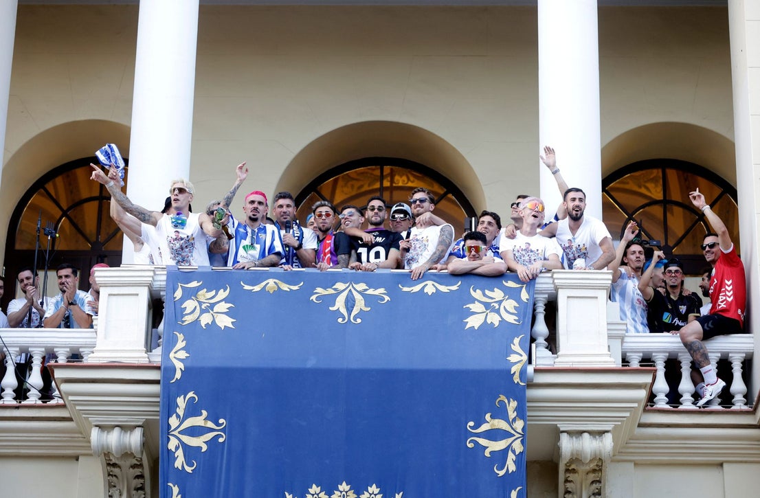 Malaga CF's promotion open-top tour - in pictures