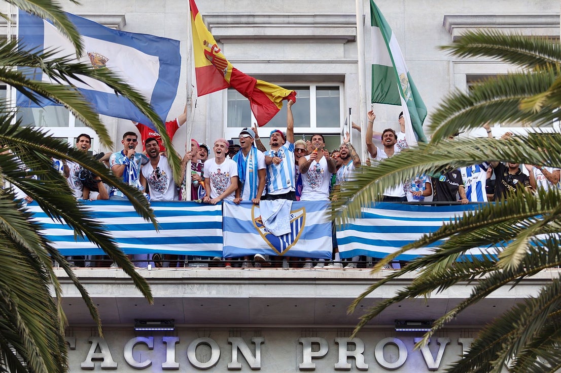 Malaga CF's promotion open-top tour - in pictures