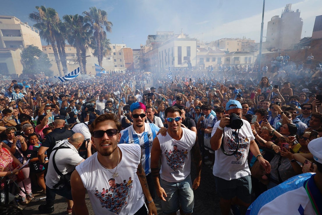 Malaga CF's promotion open-top tour - in pictures