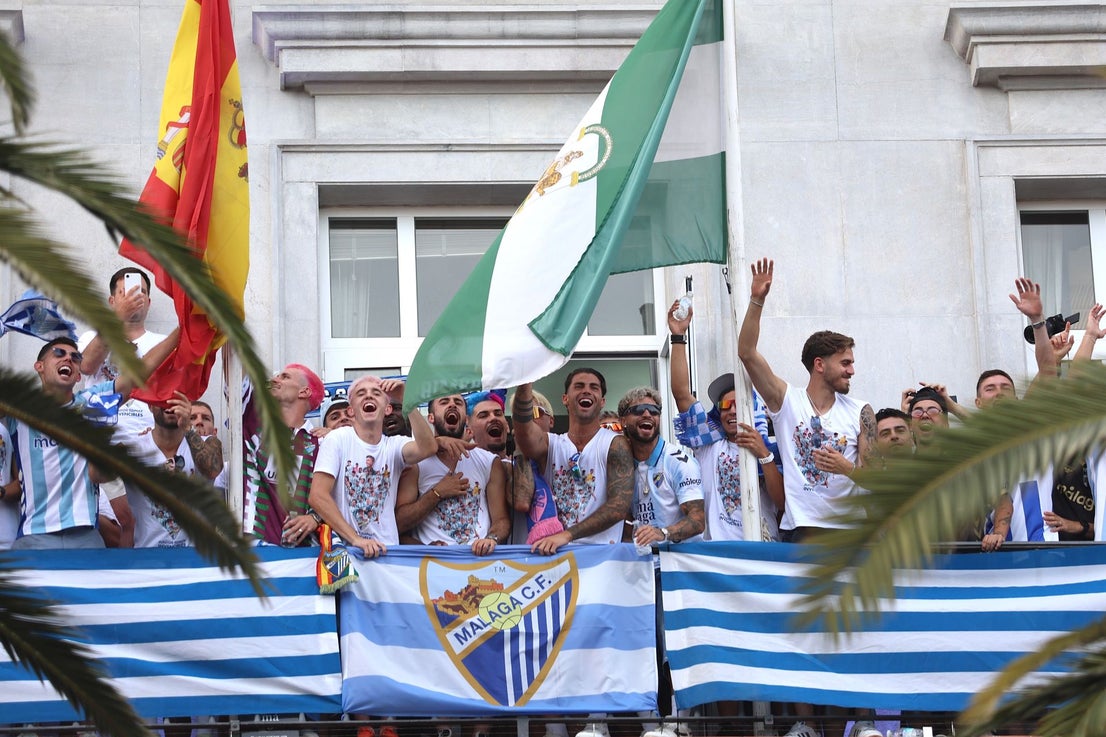 Malaga CF's promotion open-top tour - in pictures