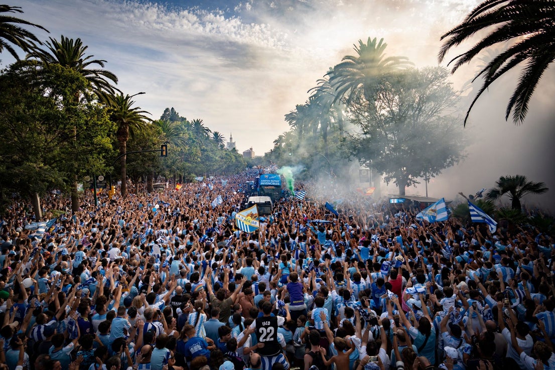 Malaga CF's promotion open-top tour - in pictures