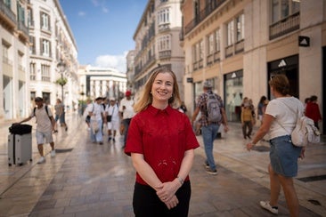 Irish consul general Marylee Wall, outside her offices on Malaga's most iconic street, Calle Marqués de Larios