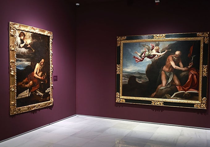 José de Ribera (left) and Alonso Cano (right) paint the scene of the Last Judgement featuring St Jerome.