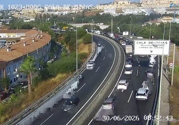 Traffic delays this Tuesday caused by the incident on the A-7 near Mijas.