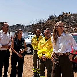 Third Deputy Prime Minister Sara Aagesen visiting the area affected by the fire in Los Gallardos (Almería).