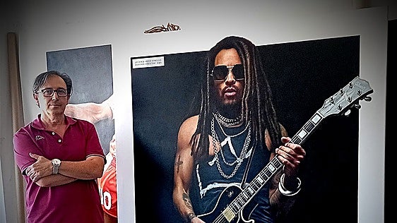 Portrait of Lenny Kravitz by Almeria artist donated to Starlite foundation charity auction