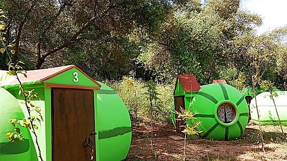 Sleep in a watermelon at Villa Sandía in Jimera de Líbar, Serranía de Ronda.