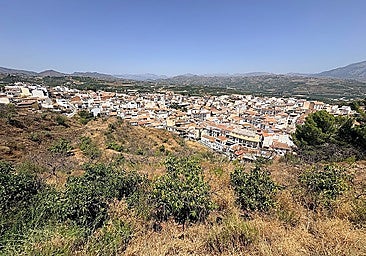 Panoramic view of Benamocarra.