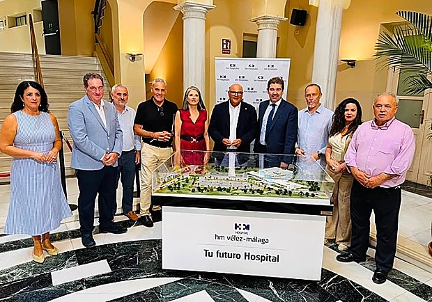 Representatives from HM Hospitales at the town hall on Tuesday.