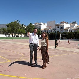 Mayor Ana Mata at one of the schools.