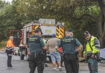 Emergency services at the scene of the accident