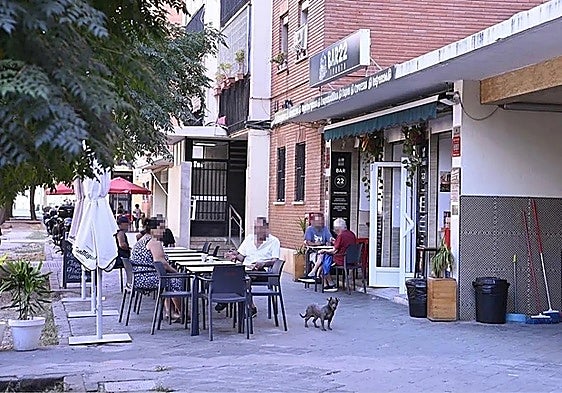The bar in Valencia where the crime took place early on Sunday.