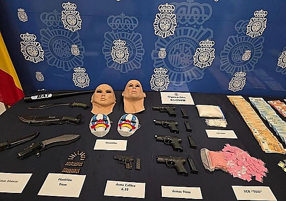 Three Britons arrested in Marbella as police seize arms cache, drugs and silicone masks