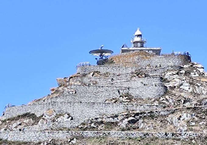 The Monte Faro lighthouse is jealously guarded by seagulls.