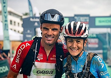 Winners Luis León Sánchez and Natalia Fischer.