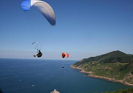 File photo of two paragliders