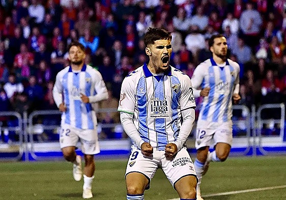 Chupte celebrates scoring the first of his two goals on Tuesday night.