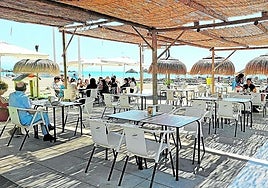A beach bar in Torremolinos.
