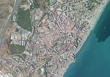 Aerial view of Torremolinos.