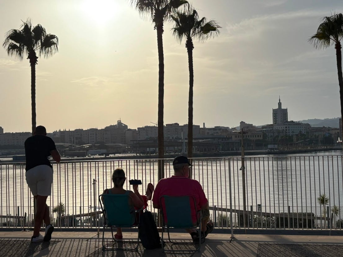 The eclipse, as seen from different viewing points in Malaga province