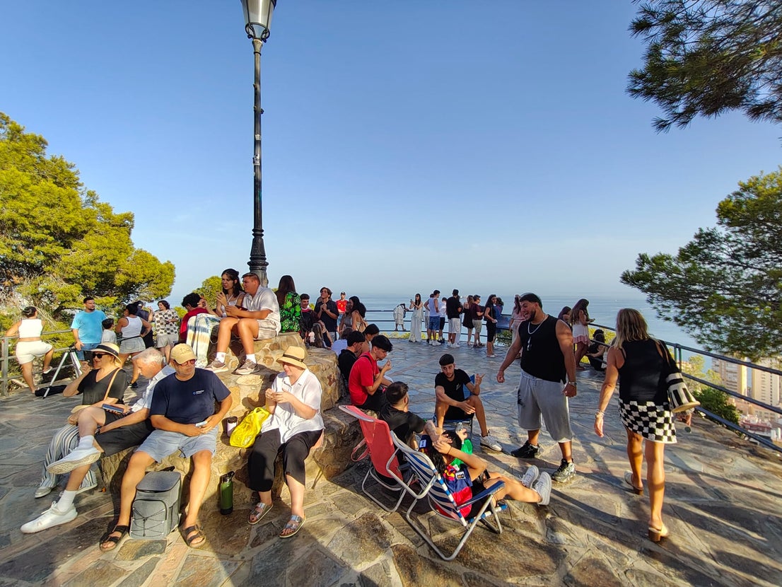 The eclipse, as seen from different viewing points in Malaga province
