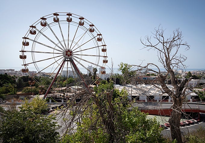 The Tivoli Ferris wheel as seen from inside the park