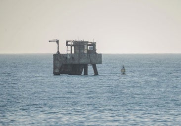 Buoy off Malaga, opposite Guadalmar.