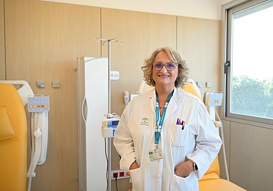 Dr Antonia Márquez at the Clínico's oncohaematology day hospital in Malaga.
