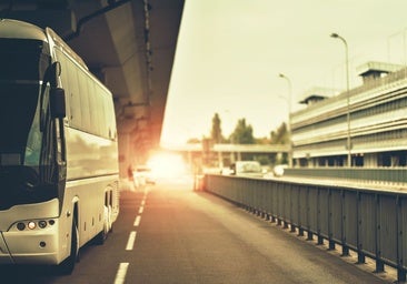 A bus at Malaga Airport.