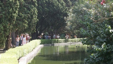 Archive photo of the gardens at the El Retiro estate in Churriana.