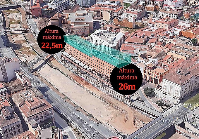 An illustration of the now obsolete project for the extension of the old Ibis hotel.